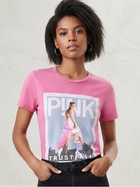 P!NK Trustfall 2023 Graphic Tee S 17.5” p2p Pink NWOT